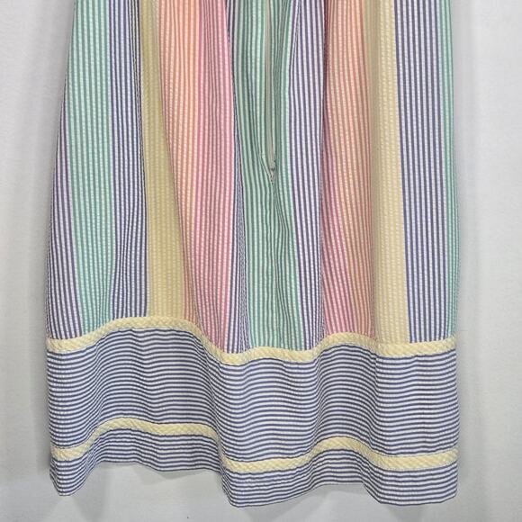 Vintage Saybury Multicolor Seersucker Housecoat. Size Small. - Picture 4 of 9